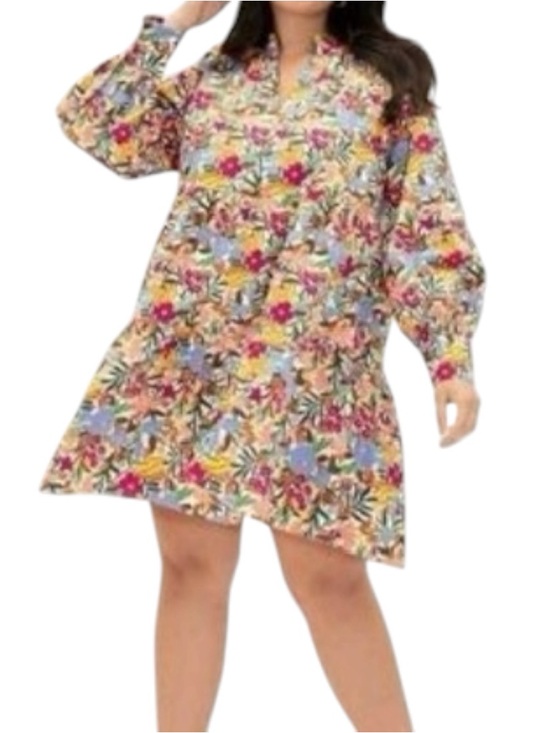 Eloquii Dresses & Skirts - ELOQUII Elements Multicolor Tiered Floral  Summer Vacation Easy Dress Sz 22